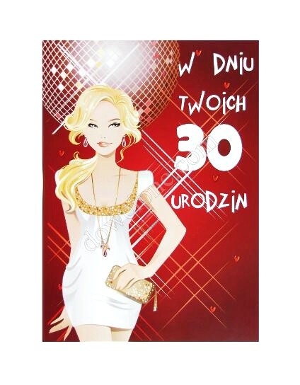 Kartka MEGA + koperta - 30 blondi