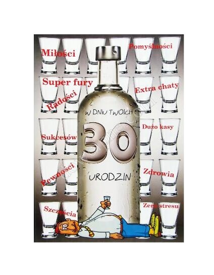Kartka MEGA + koperta - 30 flaszka