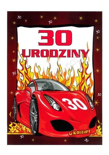 Kartka MEGA + koperta - 30 auto ogień