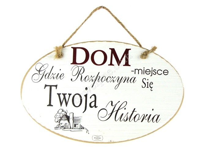 Tabliczka owal 14x23 cm TV705 - Dom - miejsce...