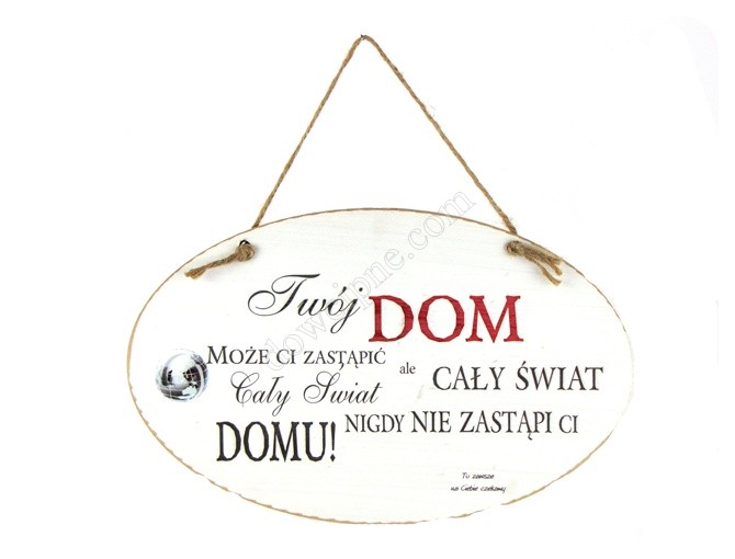 Tabliczka owal 18x28 cm TV803 - Twój DOM...