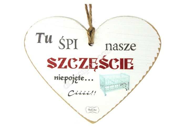 Tabliczka serce 12x15 cm TV904 - Tu śpi nasze...
