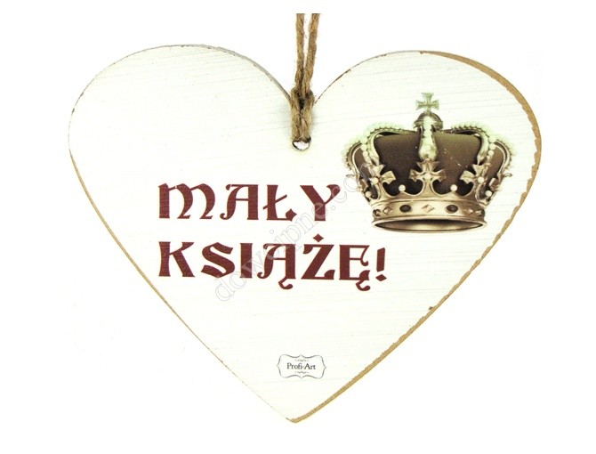 Tabliczka serce 12x15 cm TV910 - Mały Książę!