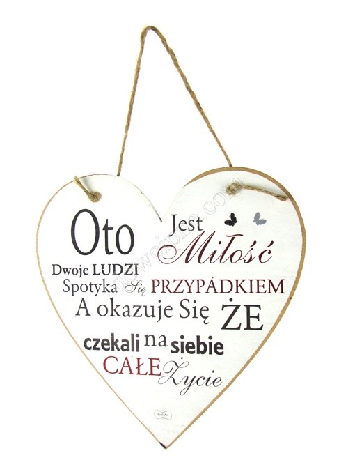 Tabliczka serce 23x23 cm TV1103 - Oto Jest Miłość...