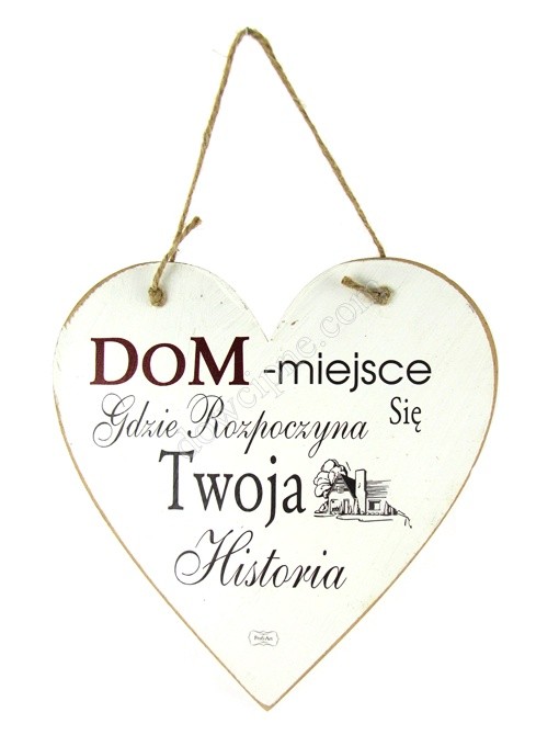 Tabliczka serce 23x23 cm TV1104 - Dom miejsce...