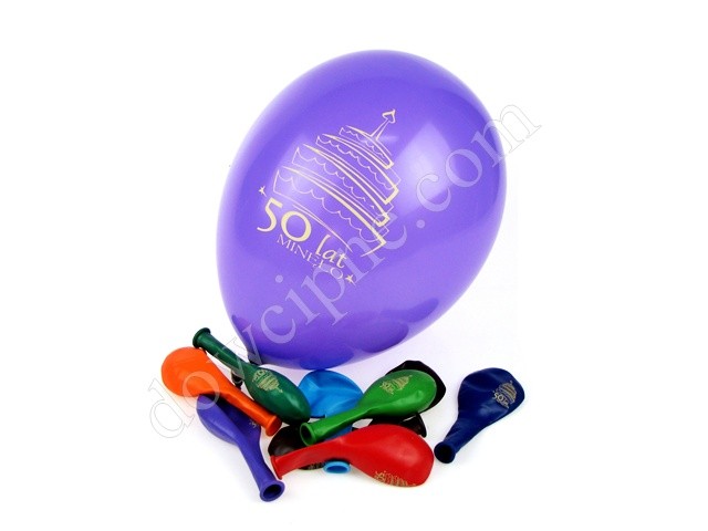 Balon AM zestaw (1 opak. - 10 szt.) - 50 lat minęło
