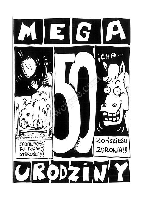 Karnet MEGA + koperta - 50 czarna