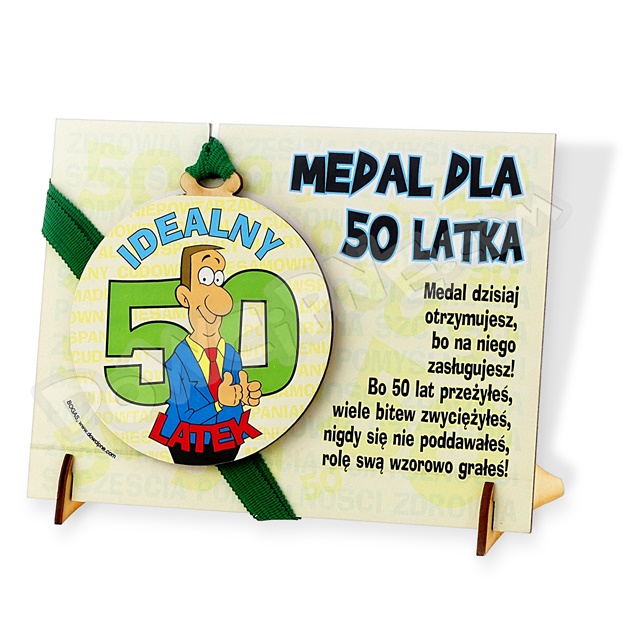 Medal podstawka - 50 on