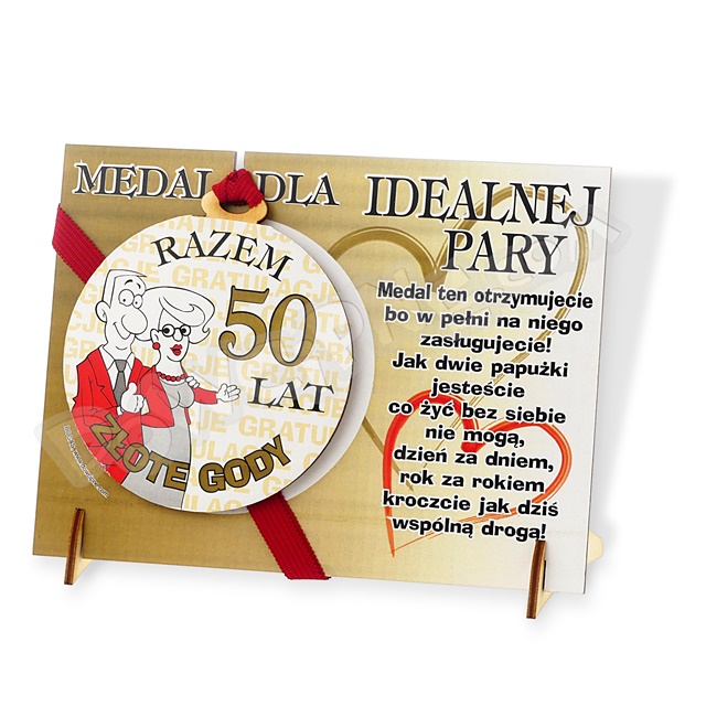Medal podstawka - 50 rocznica ślubu