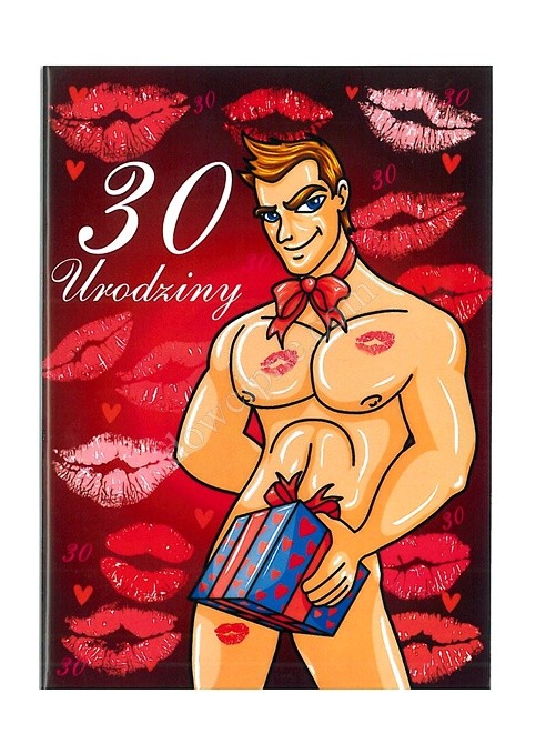 Kartka MEGA + koperta - 30 facet z prezentem