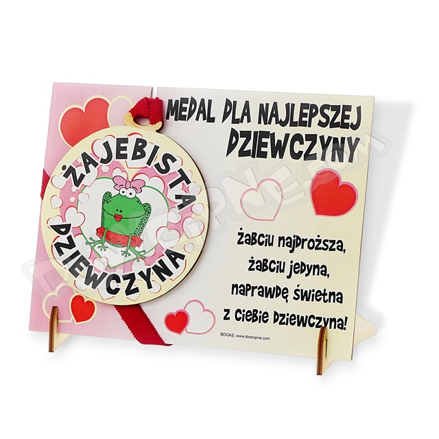 Medal podstawka - Dla najlepszej dziewczyny