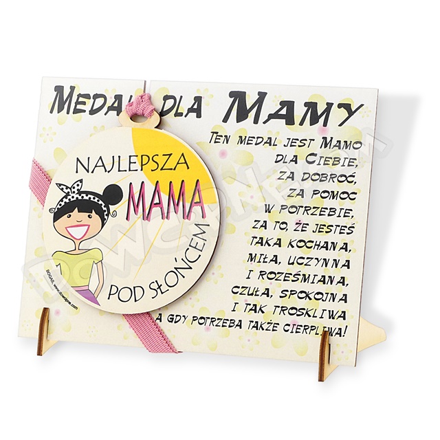 Medal podstawka - Dla najlepszej mamy pod słońcem
