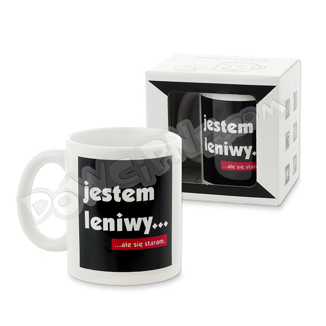 Kubek ET w opakowaniu 016 - Jestem leniwy...ale się staram