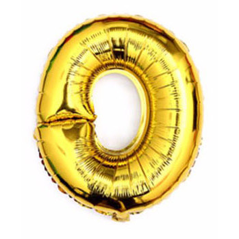 Balon foliowy cyferka 105cm - 0 złota