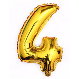 Balon foliowy cyferka 105cm - 4 złota