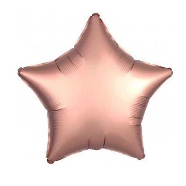 Balon foliowy GWIAZDA MAT - rose gold