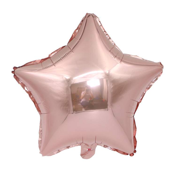 Balon foliowy Gwiazda -  Rose Gold połysk