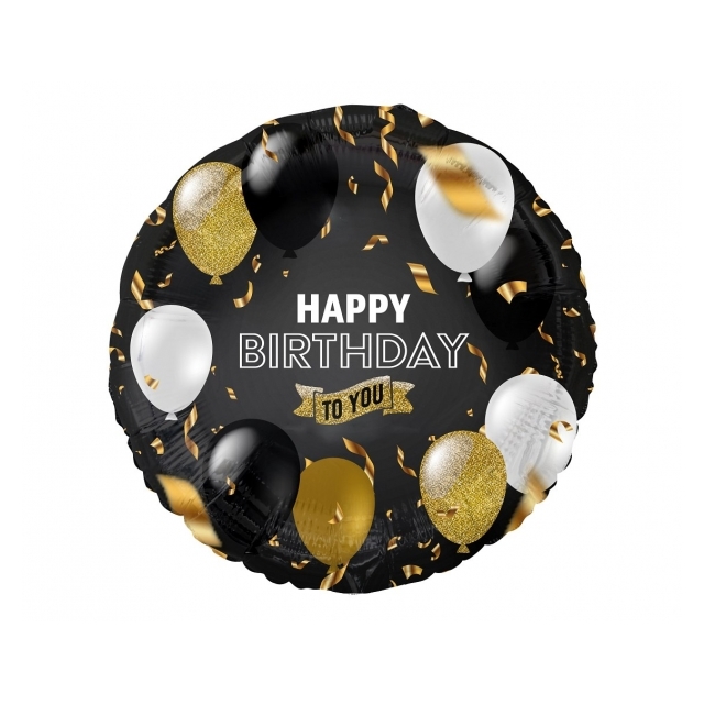 Balon foliowy 18 cali GD - HAPPY BIRTHDAY TO YOU