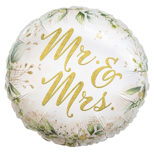 Balon foliowy koło 18` GD - Mr & Mrs