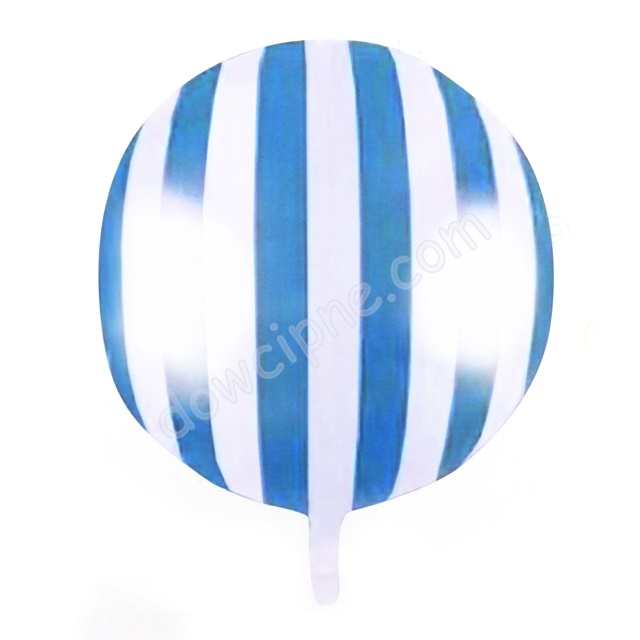 Balon foliowy KOŁO - Paski niebieski