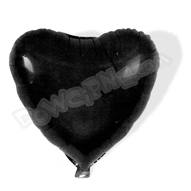 Balon foliowy Serce - Czarne