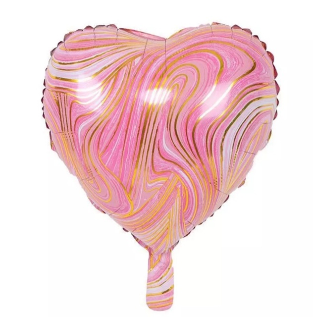 Balon foliowy Serce Mozaika - Różowy