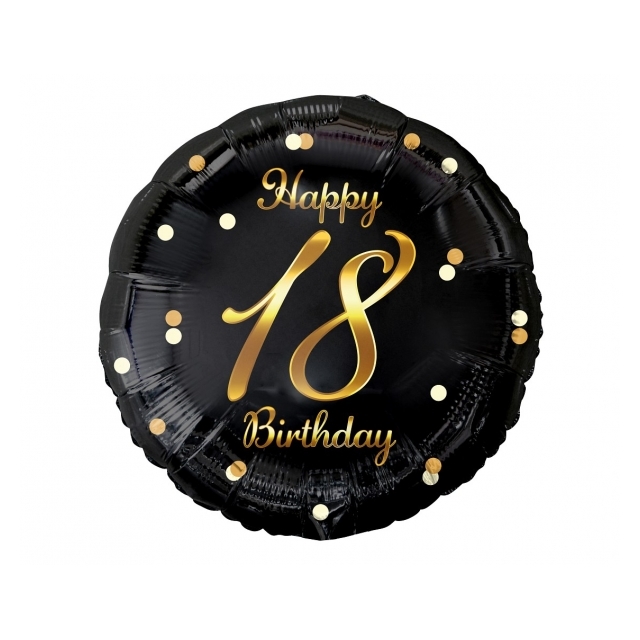 Balon foliowy urodzinowy koło 18`` - 18 Urodziny