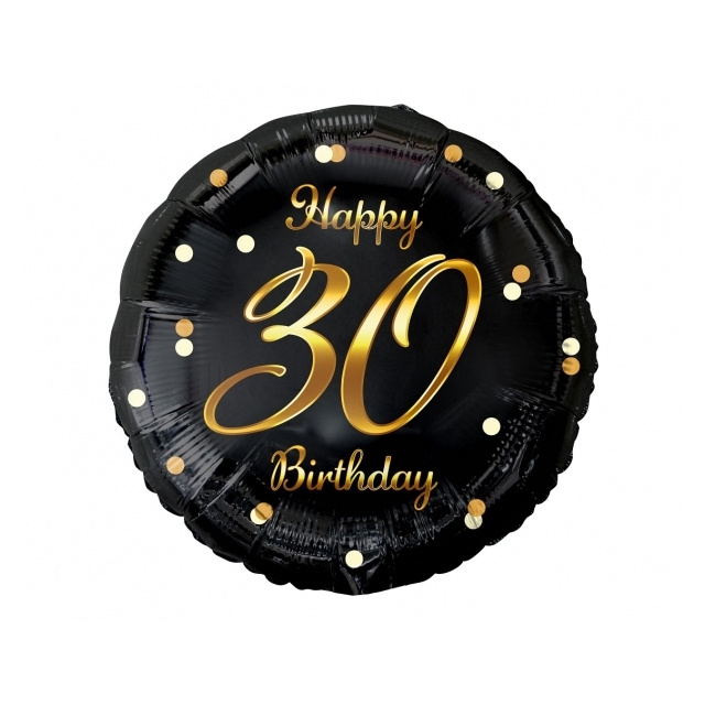 Balon foliowy urodzinowy koło 18`` - 30 Urodziny