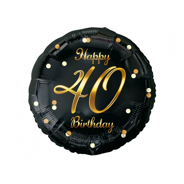 Balon foliowy urodzinowy koło 18`` - 40 Urodziny