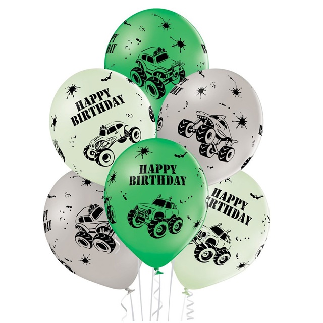 Balon zestaw 6 szt. 30cm GD BRP_5000765 - Monster Truck Birthday