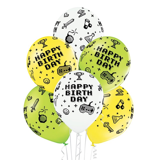 Balon zestaw 6 szt. 30cm GD BRP_5000766 - Gamer Birthday