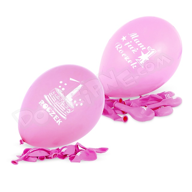 Balony AM - 1 Mam już roczek różowy (10szt) - mix