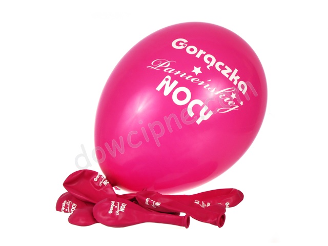 Balon AM zestaw (1 opak. - 10 szt.) - Gorączka Panieńskiej Nocy (ciemny róż)