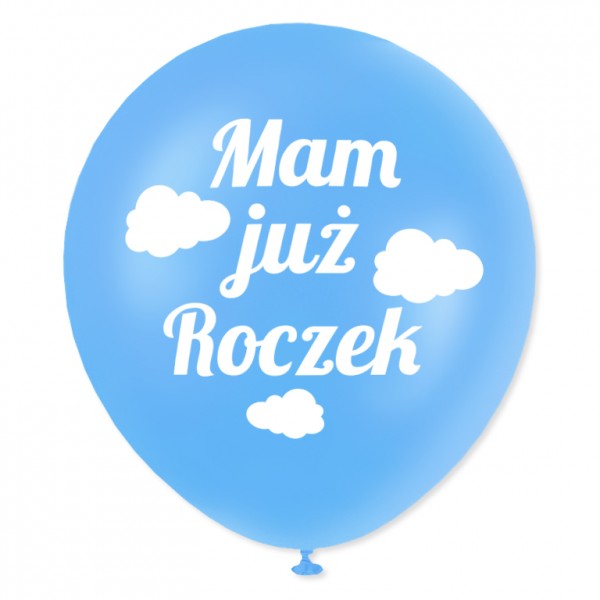 Balony Mam już roczek - niebieskie (10 szt.) BAL66