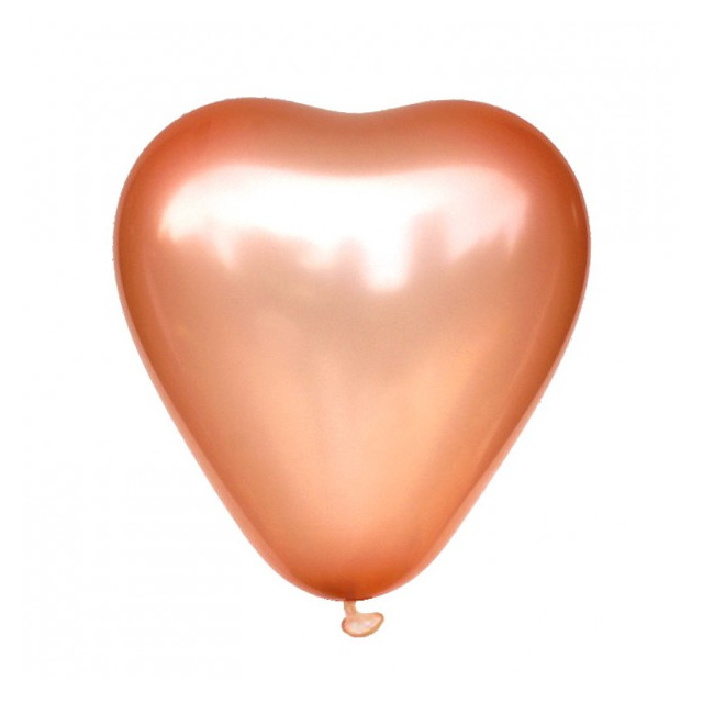 Balony serca Rose Gold (10 szt) BAL82