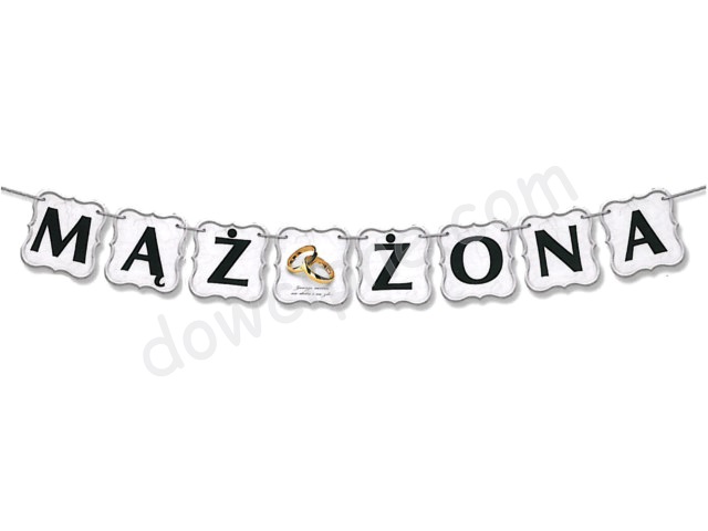 Baner - Mąż Żona lux obrączki BR4