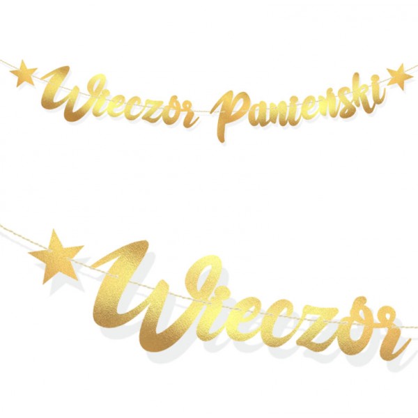 Baner metaliczne złoto - Wieczór Panieński BR38
