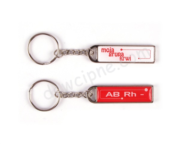 Brelok z grupą krwi - AB Rh -