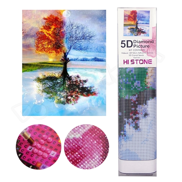 Diamond painting 30x40 011 - Cztery Pory Roku 