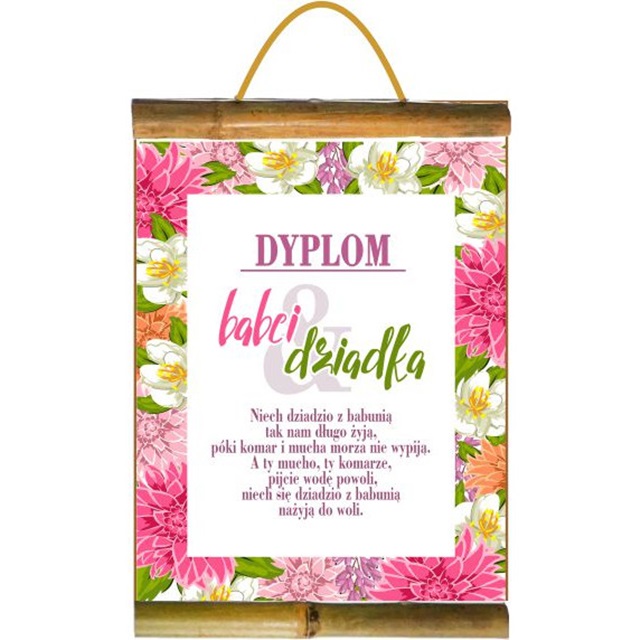 Dyplom bambus AR138 - Dyplom Babci & Dziadka