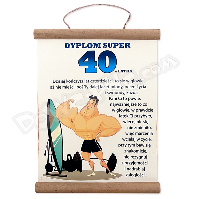 Dyplom bambus AR58 - Dyplom Super 40-latka