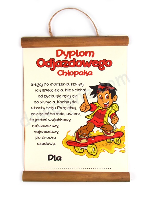 Dyplom bambus AR093 - Odjazdowego Chłopaka