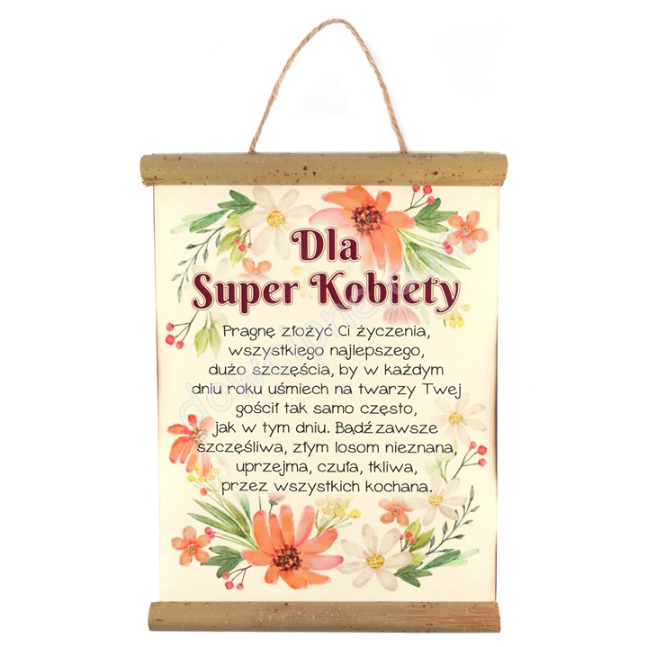 Dyplom bambus AR165 - Dla super kobiety