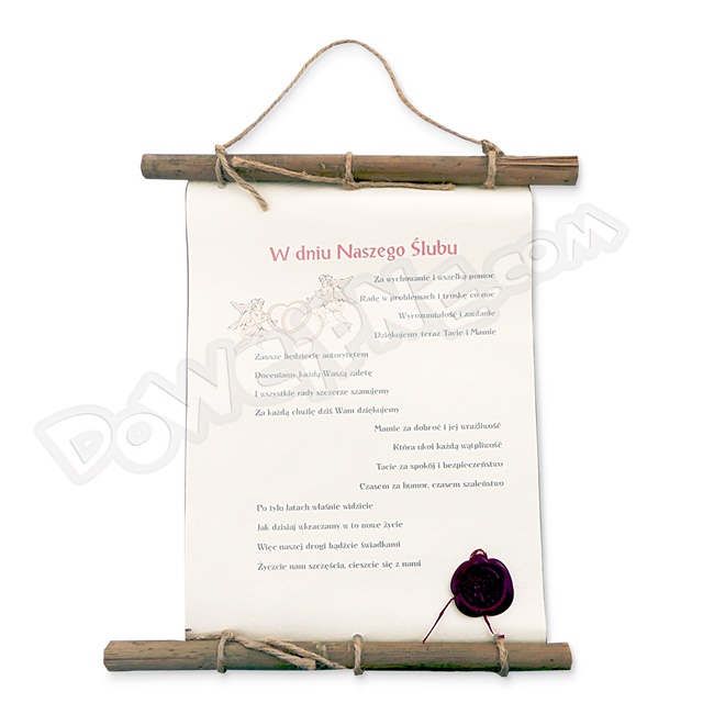 Dyplom Bambus - W Dniu naszego Ślubu