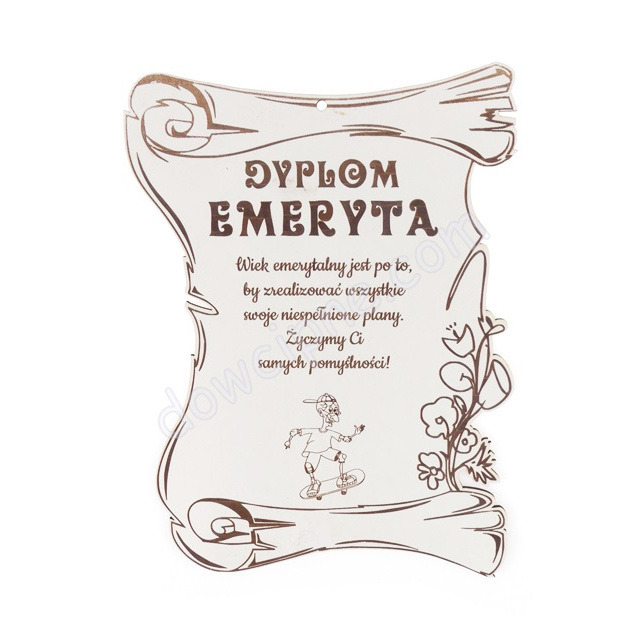 Dyplom podziękowania P748W11 - Emeryta
