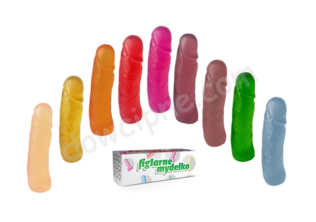 Figlarne mydełko penis (różne kolory)