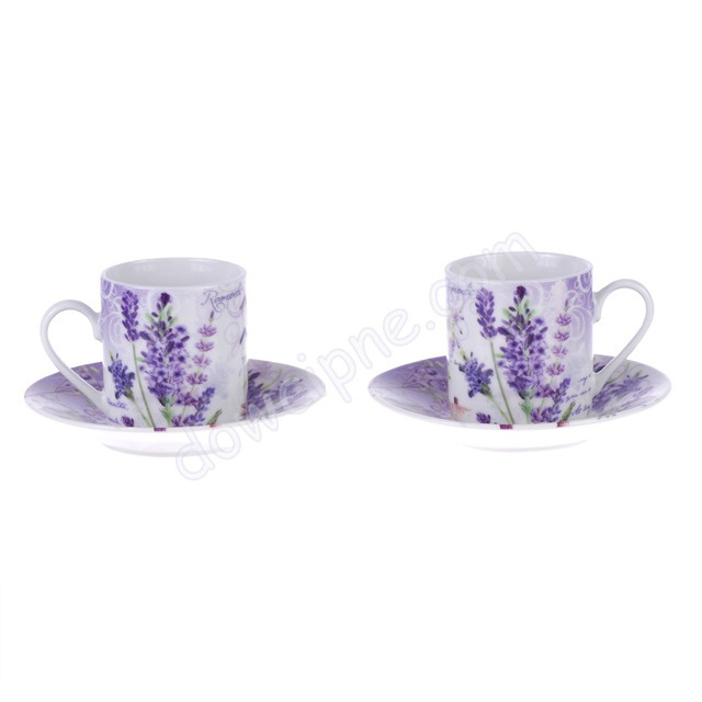Filiżanka zestaw 2 szt. 80ml 388-8046 - Lawenda