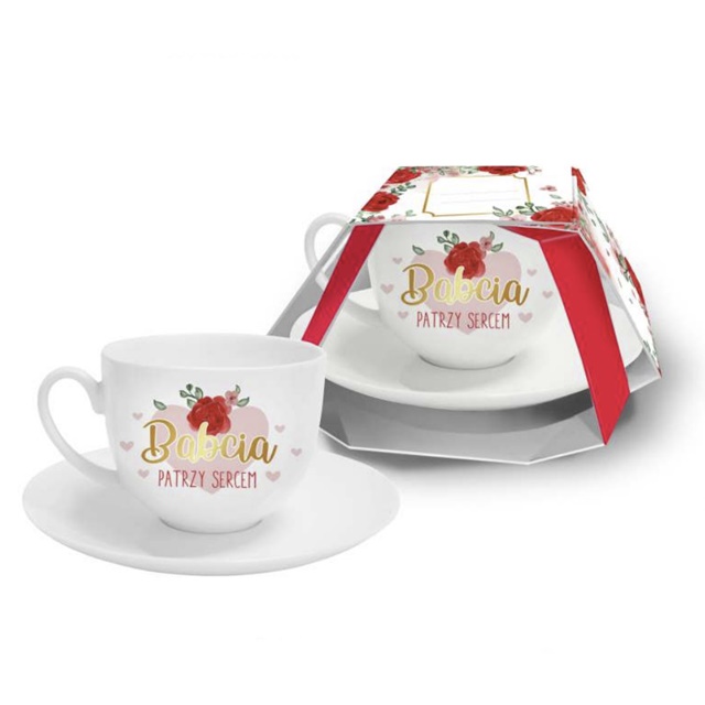 Filiżanka NBC 220 ml BABCIA - Babcia patrzy sercem