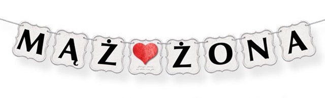 Baner - Mąż Żona lux serce BR5