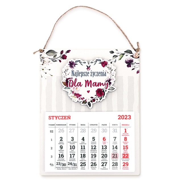 Kalendarz drewniany KK 017 - Najlepsze życzenia dla Mamy